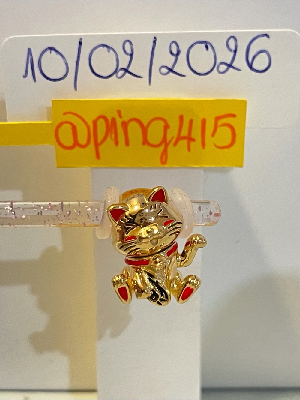 Pandora Shine Fortune Cat Charm